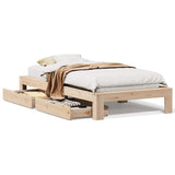 Bed Frame without Mattress 100x200 cm Solid Wood Pine 3309005