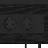 Bedside Cabinet Black Oak 40 x 27 x 76 cm Engineered Wood 859570