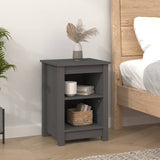 Bedside Cabinets 2 pcs Grey 40x35x55 cm Solid Wood Pine 820961