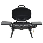 Portable Gas BBQ Grill with Cooking Zone Black 44276
