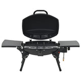 Portable Gas BBQ Grill with Cooking Zone Black 44276