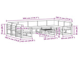 Outdoor Sofa Set 10 pcs Natural Solid Acacia Wood 3367012