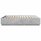 Bed Frame without Mattress Concrete Grey 200x200 cm 3209677