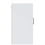 Kitchen Wall Cabinet with Glass Door Kalmar High Gloss White Engineered Wood 853609