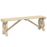 Garden Bench Natural wood Solid fir wood 115 cm Durable 365111