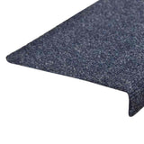 Stair Mats Self-adhesive 15 pcs 65x21x4 cm Blue Rectangular Edge 134566