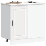 Kitchen Base Cabinet Porto White Engineered Wood 854298