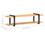 TV Cabinet 160x40x40 cm Solid Rough Mango Wood 320497
