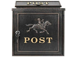 Wall Mounted Mailbox Bronze 29 x 13 x 41 cm Cast Aluminum 42023499