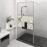 Walk-in Shower Wall with Shelf Chrome 115x195 cm ESG Glass&Aluminium 3185506