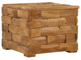 Storage Stool Brown 40 x 40 x 45 cm Solid Teak Wood 42015923