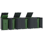 Wheelie Bin Storage for 6 Bins Anthracite 414x79x117 cm Steel 3279986