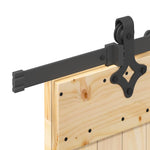 Sliding Door with Hardware Set 85x210 cm Solid Wood Pine 3332780