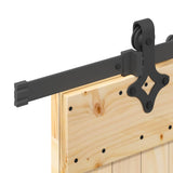 Sliding Door with Hardware Set 85x210 cm Solid Wood Pine 3332780