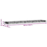 Gabion Raised Bed Galvanised Steel 500x100x20 cm 151315