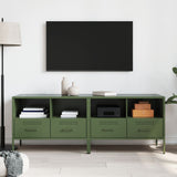 TV Cabinets 2 pcs Olive Green 68x39x50.5 cm Steel 843051