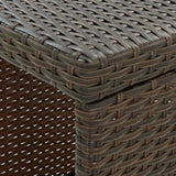 Bar Table with Storage Rack Brown 120x60x110 cm Poly Rattan 313475