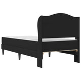 Bed Frame with Headboard Black 90 x 190 cm Faux Leather 3415269