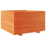 ZNTS Garden Planter Wax Brown 80x80x49.5 cm Solid Wood Pine 3282531