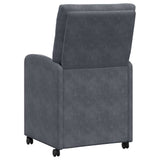 Dining Chairs with Wheels 2 pcs Dark grey 58 x 67 x 97 cm 42017867