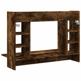 Wall-Mounted Desk Smoked Oak 105x48x75 cm Engineered Wood 847972