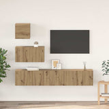 TV Cabinet Set Wall-mounted 4 pcs Artisan Oak Engineered Wood 3393437