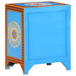 ZNTS Hand Painted Bedside Cabinet 40x30x50 cm Solid Mango Wood 321668