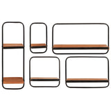 Wall Shelves 5 pcs Solid Wood Acacia 373634