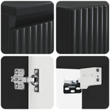 Bathroom Furniture Set 3 pcs Black 33 x 34.5 x 160 cm 3406064