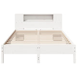 Bookcase Bed without Mattress White 120x200 cm Solid Wood Pine 3322835