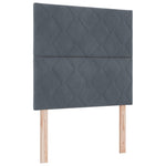 ZNTS Bed Frame Dark Grey 120x200 cm Velvet 3345000