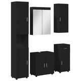 Bathroom Furniture Set TULUM 5 pcs Black 60 x 34 x 63 cm 3398055