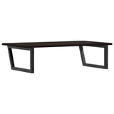 Basin Shelf Wall Mounted Steel and Solid Wood Oak 3302663