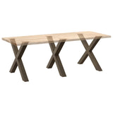 Dining Table Legs X-Shaped 3 pcs Natural Steel 90x cm Steel 4012999