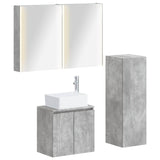 Bathroom Furniture Set 4 pcs Concrete Grey 3407450