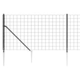 Wire Mesh Fence with Spike Anchors Anthracite 1x25 m 154281