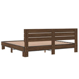 Bed Frame without Mattress Brown Oak 200x200 cm 3280131