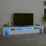 TV Cabinet with LED Lights White 260x36.5x40 cm 3152778
