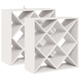 Wine Rack 2 pcs White 62 x 25 x 62 cm Solid Pine Wood 893319