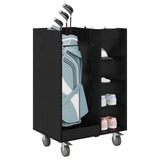 Golf Cabinet with Wheel Plain Black Oak 65 x 45 x 98 cm 899448