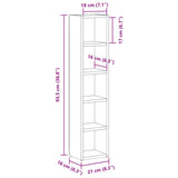 CD Cabinets 2 pcs Old Wood 21x16x93.5 cm Engineered Wood 855838