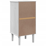 Bedside Cabinet SENJA Rattan Look White 40x35x80 cm Solid Wood Pine 358017