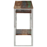 Console Table Silver Stainless Steel and Solid Reclaimed Wood 350008
