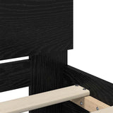 Bed Frame with Headboard Black Oak 140 x 190 cm Engineered Wood 3403573
