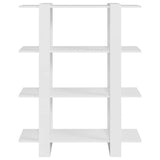 Book Cabinet/Room Divider White 100x30x123.5 cm 811538