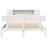 Bookcase Bed without Mattress White 140x200 cm Solid Wood Pine 3321775