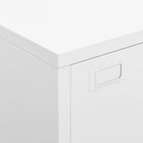 Storage Chest White Metal Medium Storage Chest Rectangular 339629