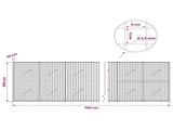 Gabion with 3.5 mm Wire and 5x5 cm Mesh 700x10x100 cm 3462056