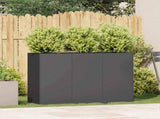 Planter Black 120x40x80 cm Cold-rolled Steel 860717