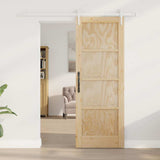 Sliding Door ORKDAL Brown 73.5 x 198.5 cm Solid Pine Wood 3333690